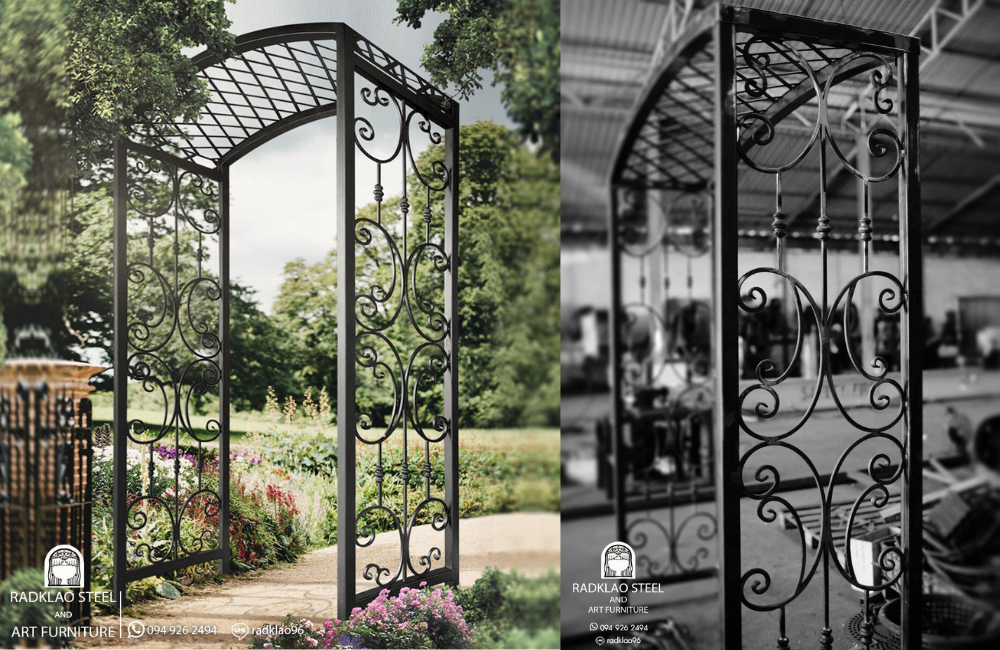 แต่งบ้านให้ดูแพง ซุ้มเหล็กโค้ง