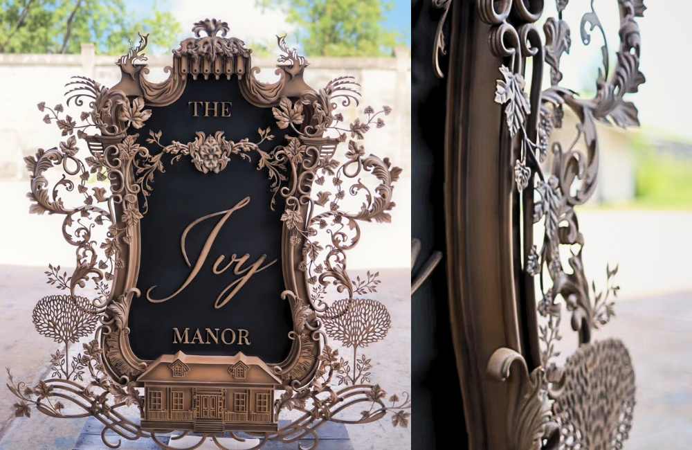 แต่งบ้านหรู งานป้ายเหล็กดัด